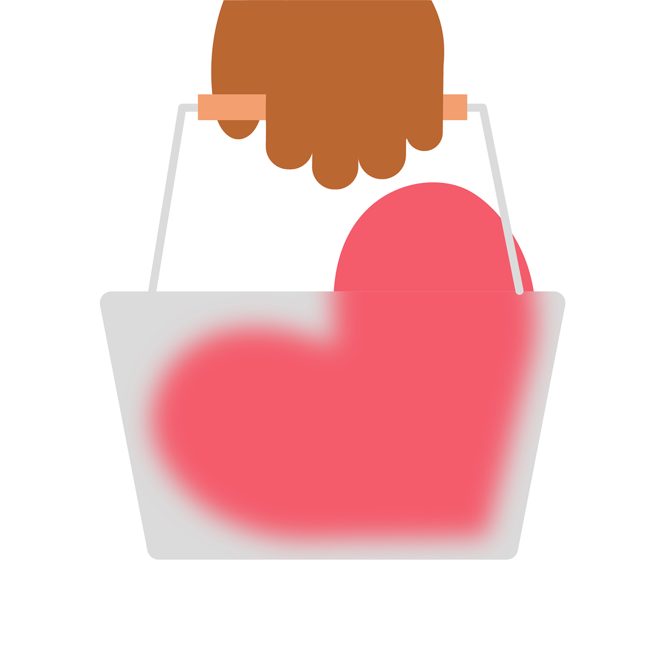 heart in basket