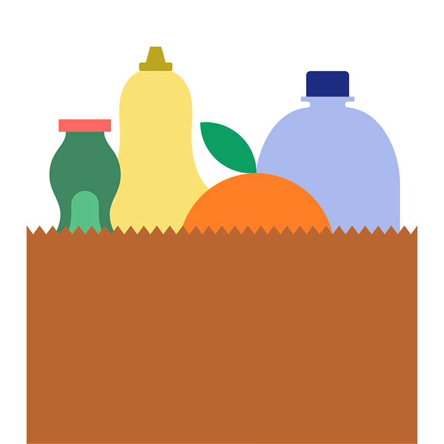 groceries in a bag