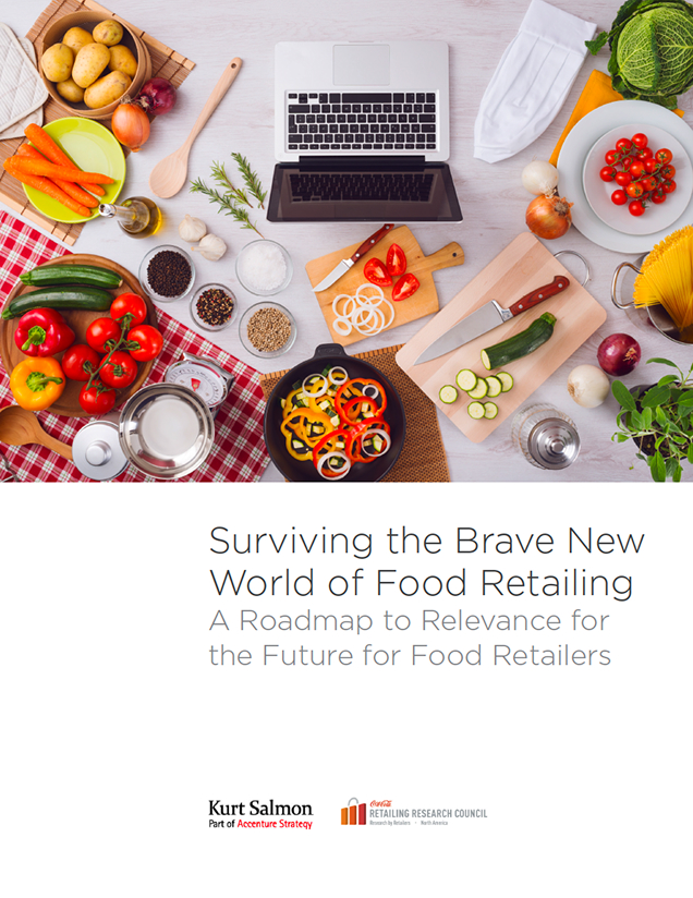 Surviving the Brave New World of Food Retailing report cover with produce